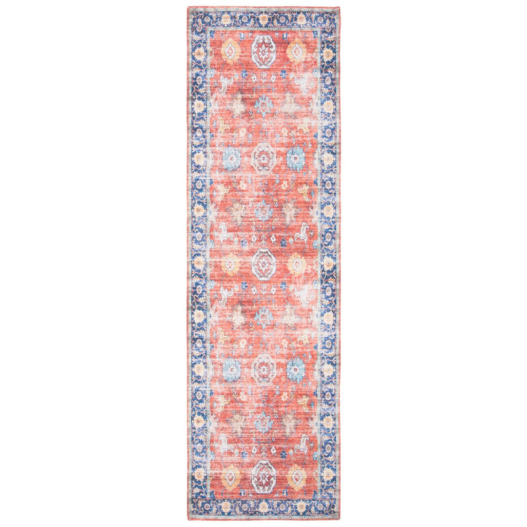 SAFAVIEH Saffron Collection SFN201P Rust / Navy Rug Image 1