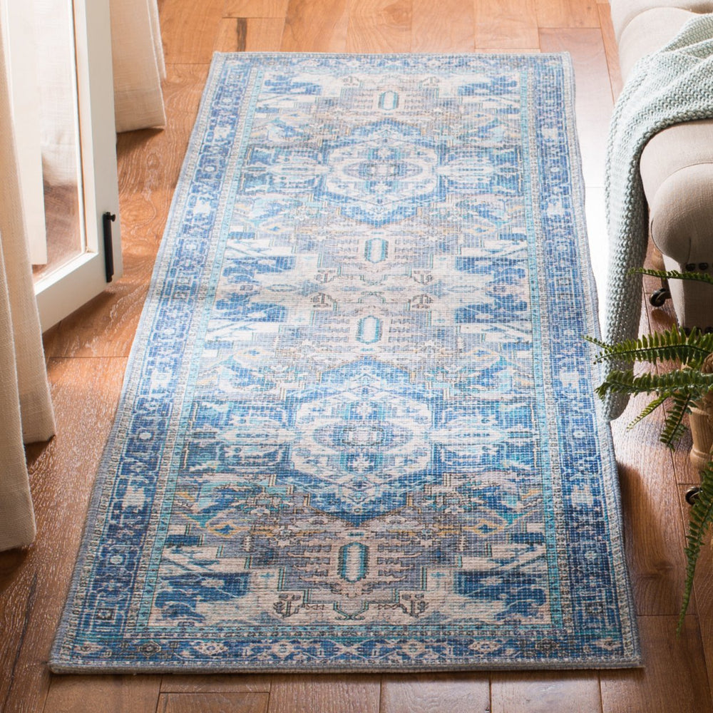 SAFAVIEH Saffron Collection SFN202N Navy / Ivory Rug Image 2