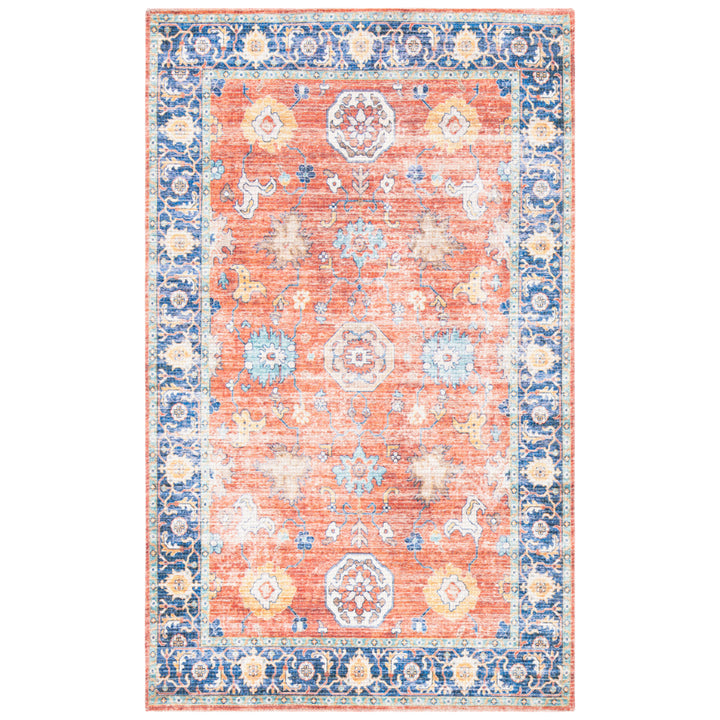 SAFAVIEH Saffron Collection SFN201P Rust / Navy Rug Image 6