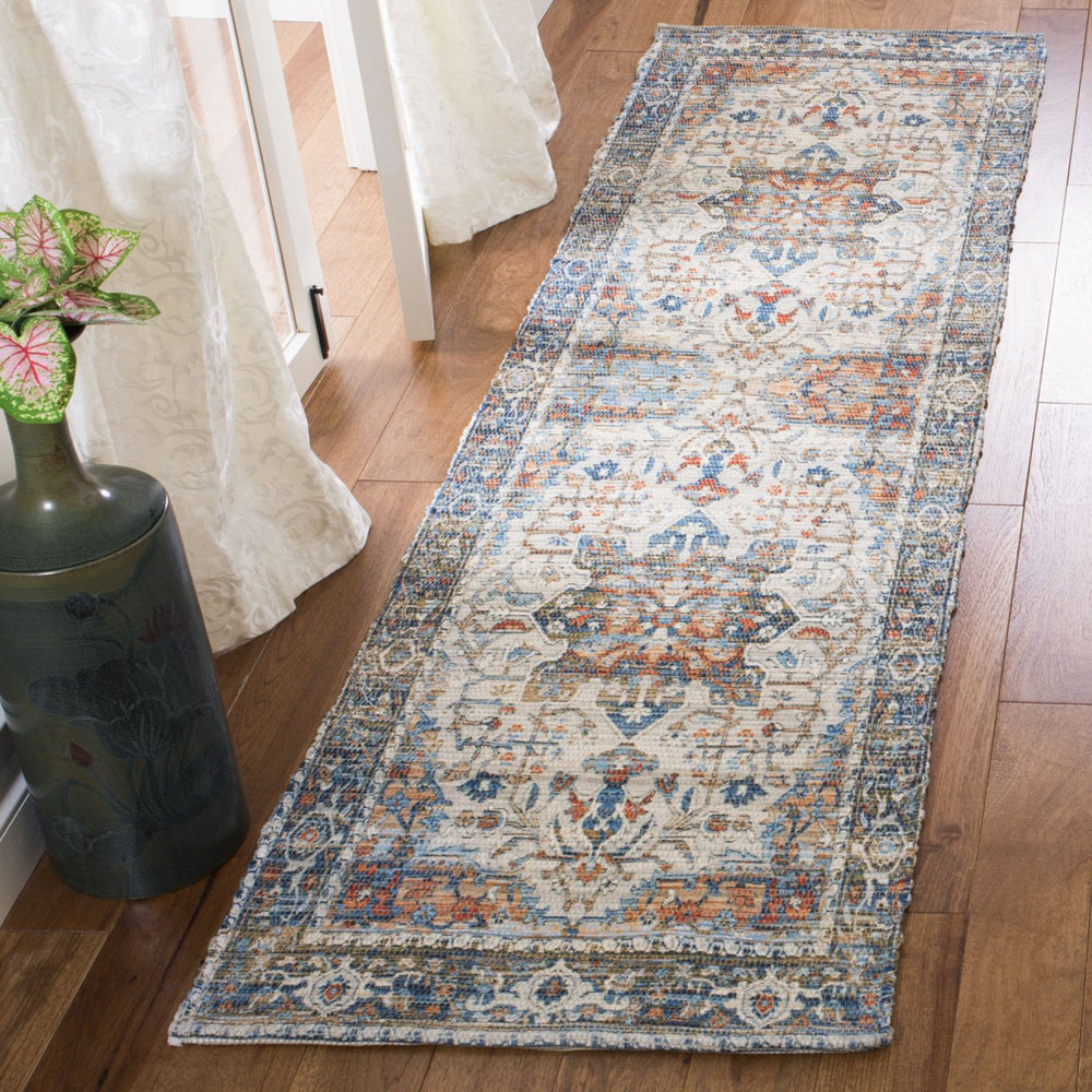 SAFAVIEH Saffron SFN543F Handmade Grey / Blue Rug Image 2