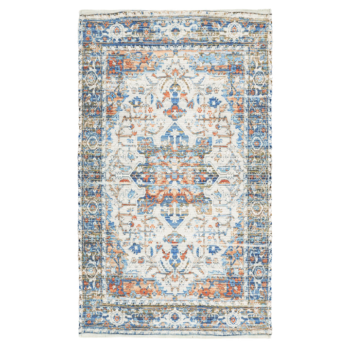 SAFAVIEH Saffron SFN543F Handmade Grey / Blue Rug Image 5