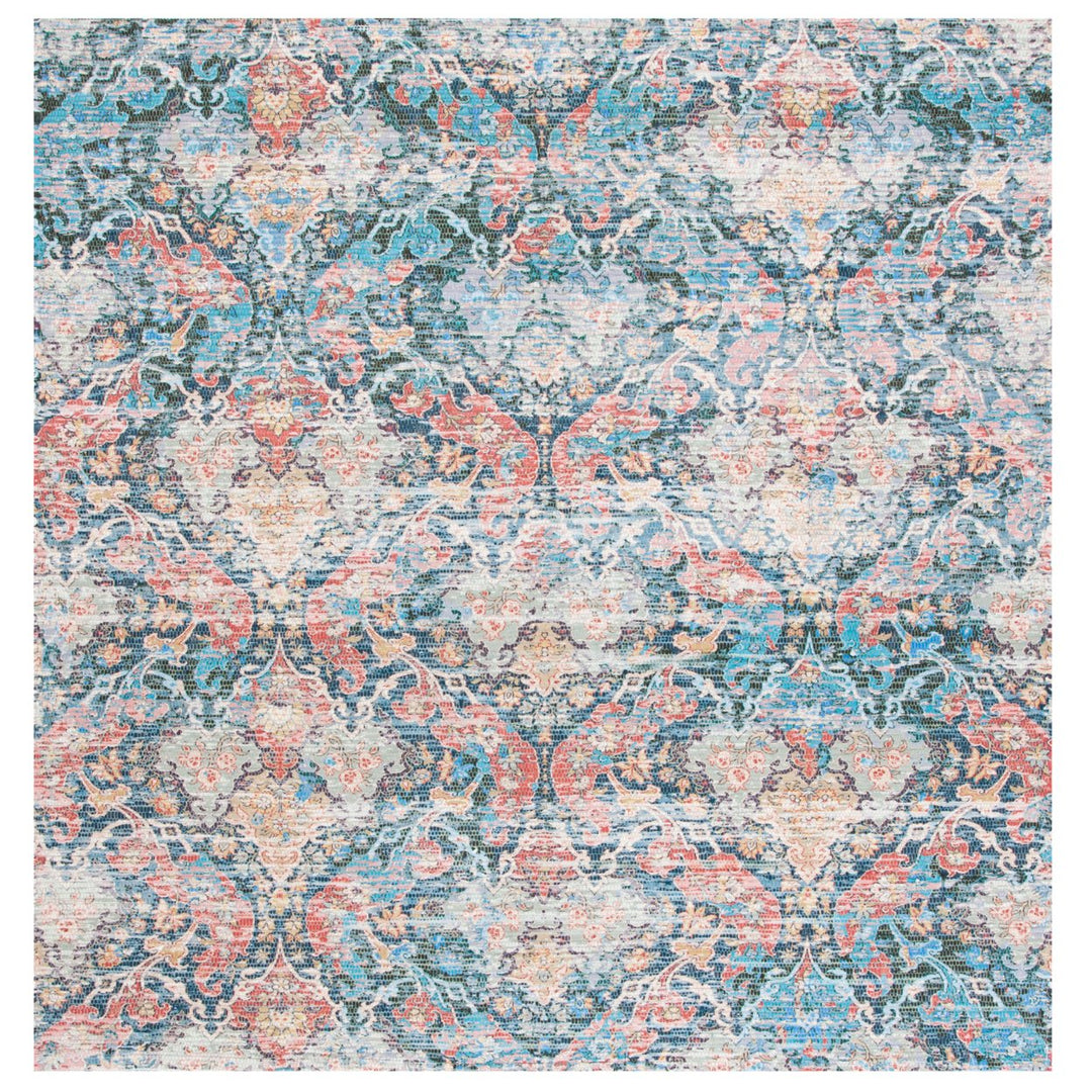 SAFAVIEH Saffron SFN570A Handmade Coral / Aqua Rug Image 1