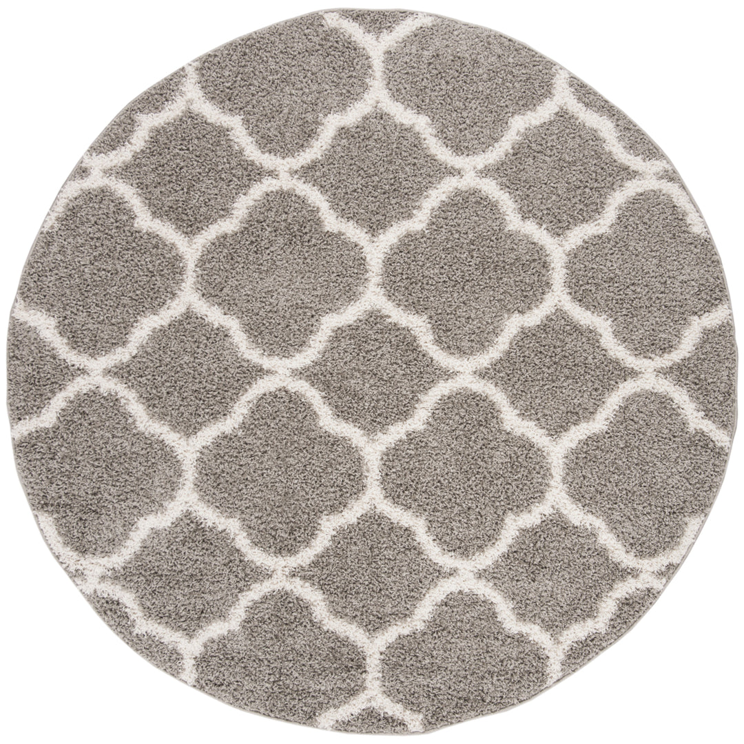 SAFAVIEH  York Shag Collection SG168C Grey / Ivory Rug Image 2