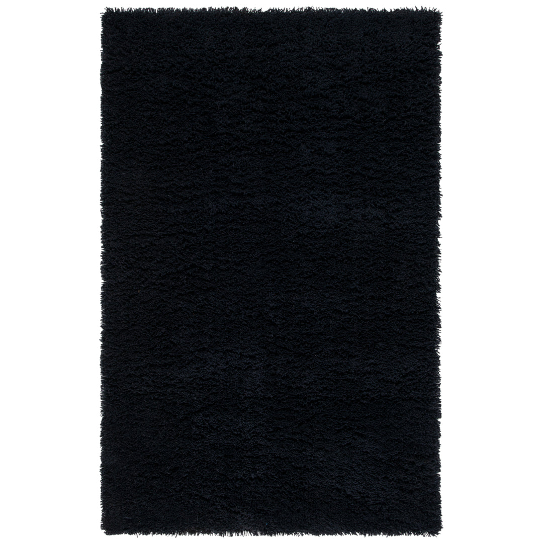 SAFAVIEH Classic Shag SG240L Handmade Black Rug Image 1