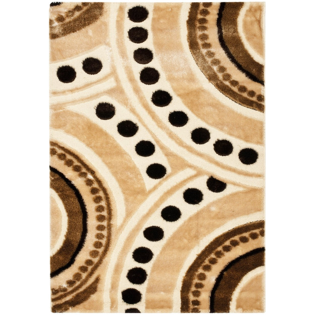 SAFAVIEH Miami Shag Collection SG363-1391 Beige/Multi Rug Image 1