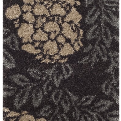 SAFAVIEH Florida Shag SG456-2880 Dark Brown / Grey Rug Image 1