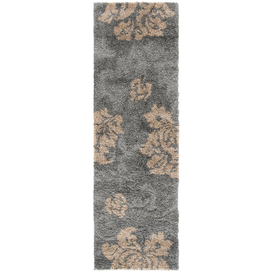 SAFAVIEH Florida Shag SG458-8013 Grey / Beige Rug Image 1