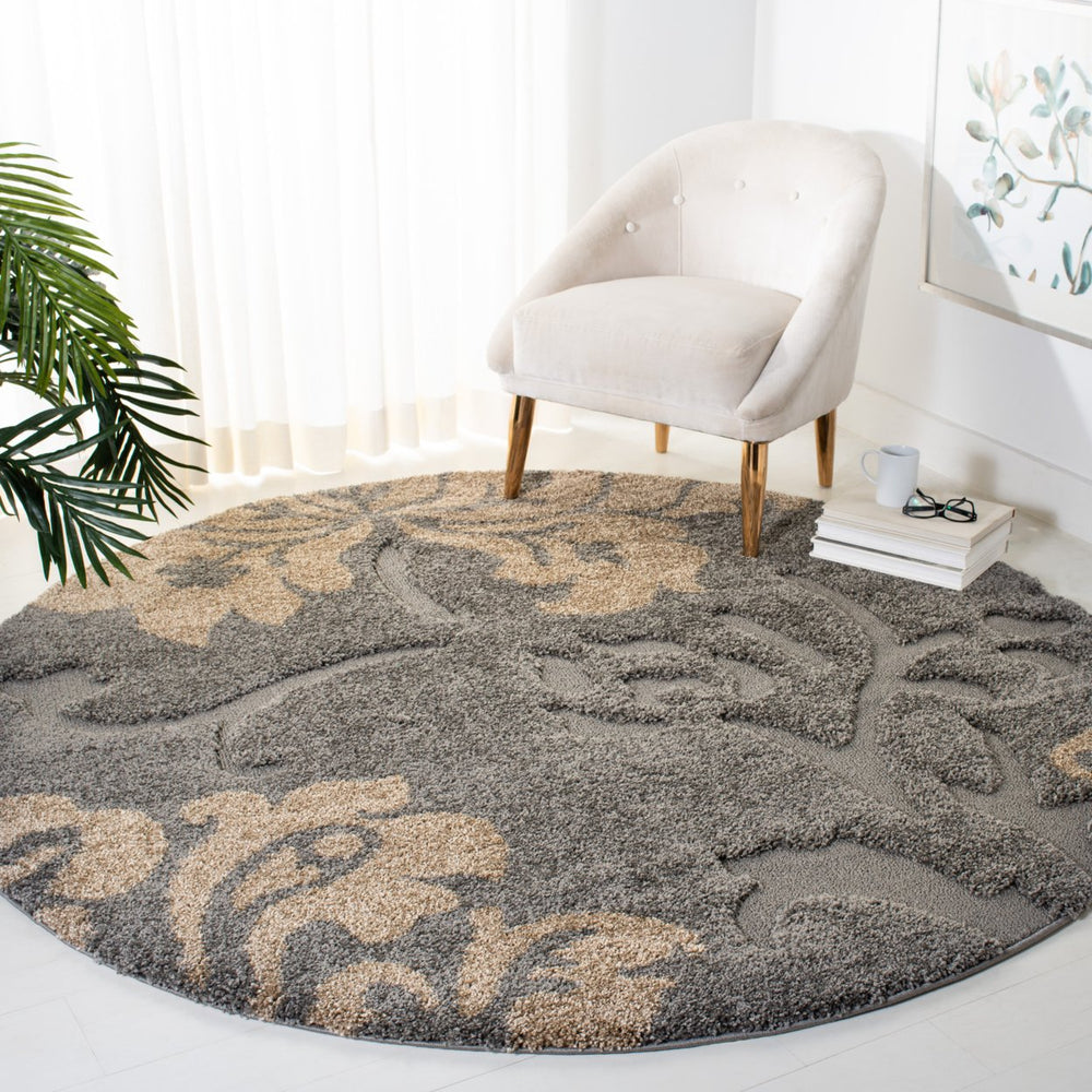 SAFAVIEH Florida Shag SG458-8013 Grey / Beige Rug Image 2