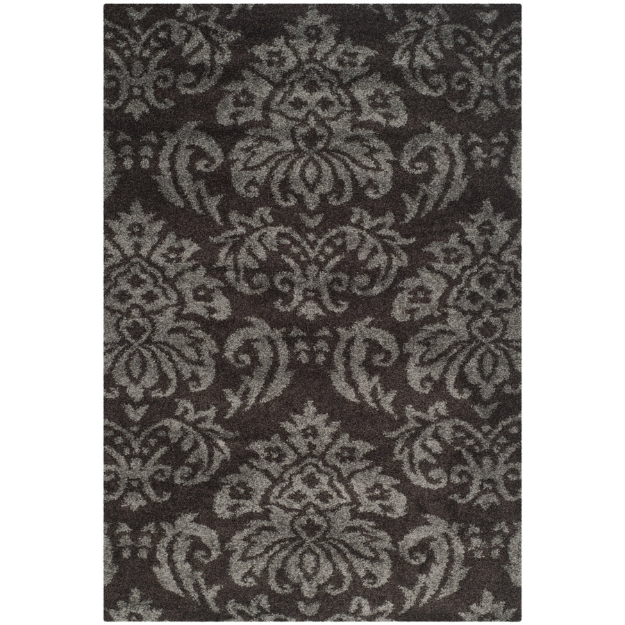 SAFAVIEH Florida Shag SG460-2879 Dark Brown / Smoke Rug Image 1