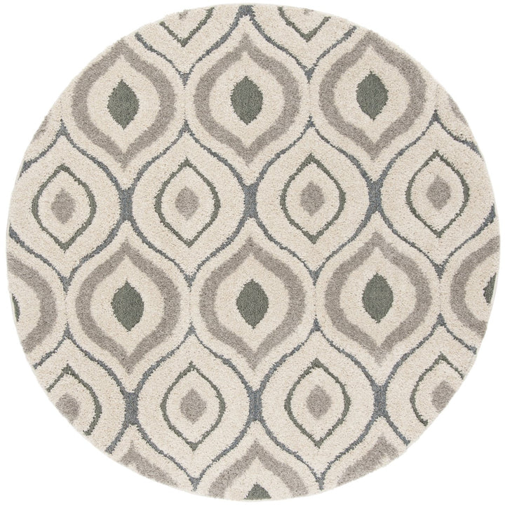 SAFAVIEH Florida Shag SG461-1160 Cream / Light Blue Rug Image 4