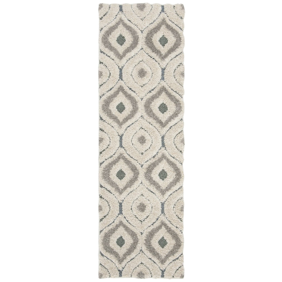 SAFAVIEH Florida Shag SG461-1160 Cream / Light Blue Rug Image 5