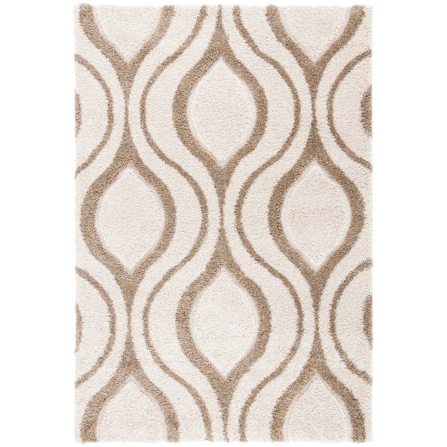 SAFAVIEH Florida Shag SG461-1213 Ivory / Beige Rug Image 1