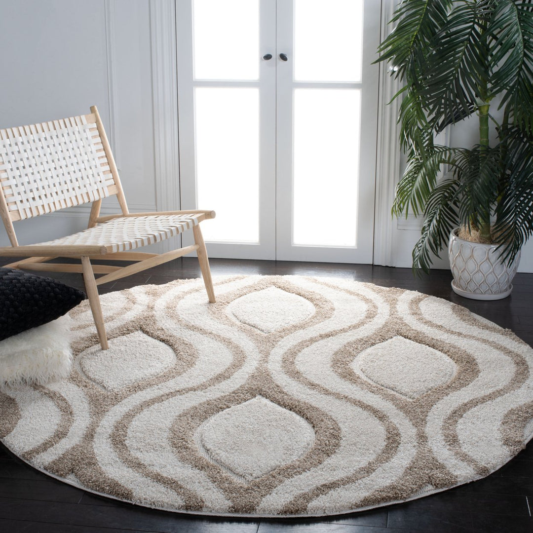 SAFAVIEH Florida Shag SG461-1213 Ivory / Beige Rug Image 2