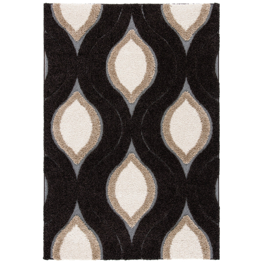 SAFAVIEH Florida Shag SG461-2812 Dark Brown / Ivory Rug Image 1