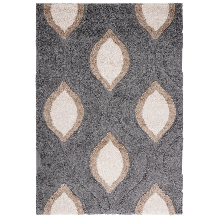 SAFAVIEH Florida Shag SG461-8012 Grey / Ivory Rug Image 1