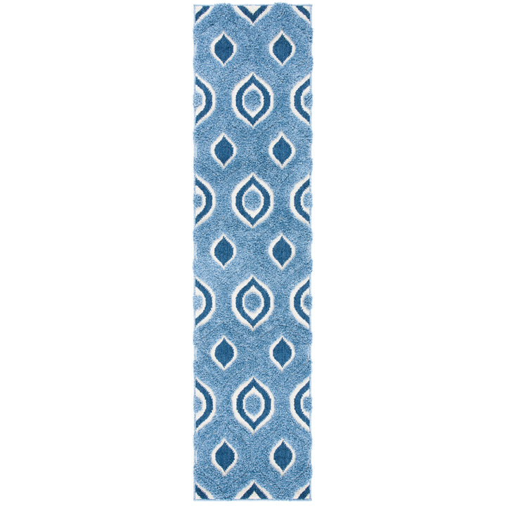 SAFAVIEH Florida Shag SG461-6012 Blue / Ivory Rug Image 5