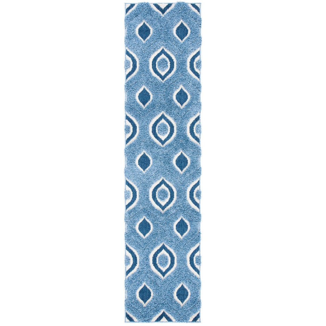 SAFAVIEH Florida Shag SG461-6012 Blue / Ivory Rug Image 1