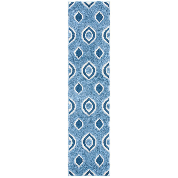 SAFAVIEH Florida Shag SG461-6012 Blue / Ivory Rug Image 1