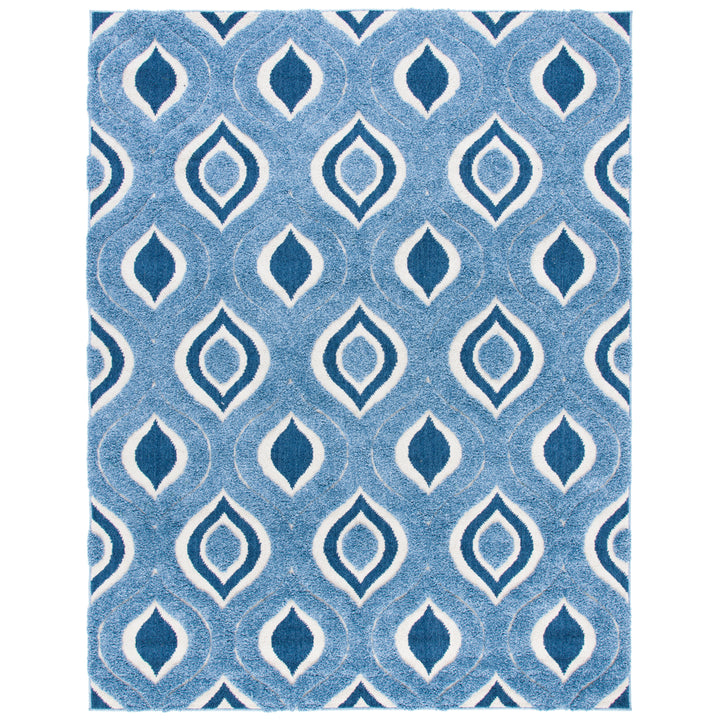 SAFAVIEH Florida Shag SG461-6012 Blue / Ivory Rug Image 9