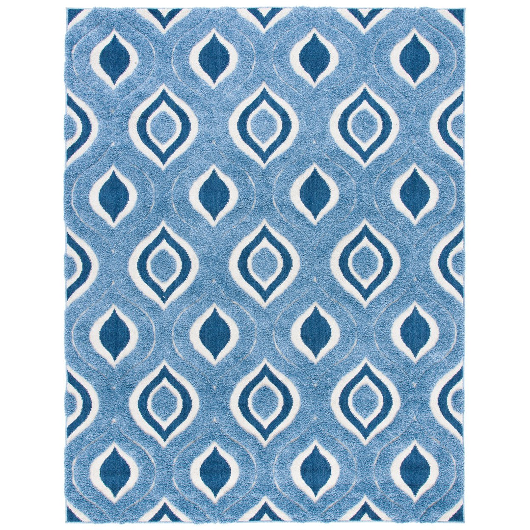 SAFAVIEH Florida Shag SG461-6012 Blue / Ivory Rug Image 1