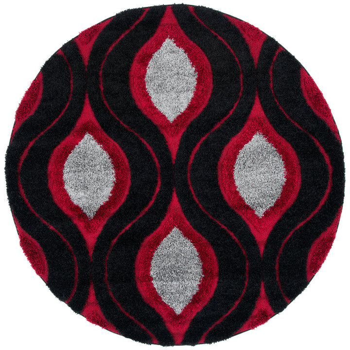 SAFAVIEH Florida Shag SG461-9040 Black / Red Rug Image 1