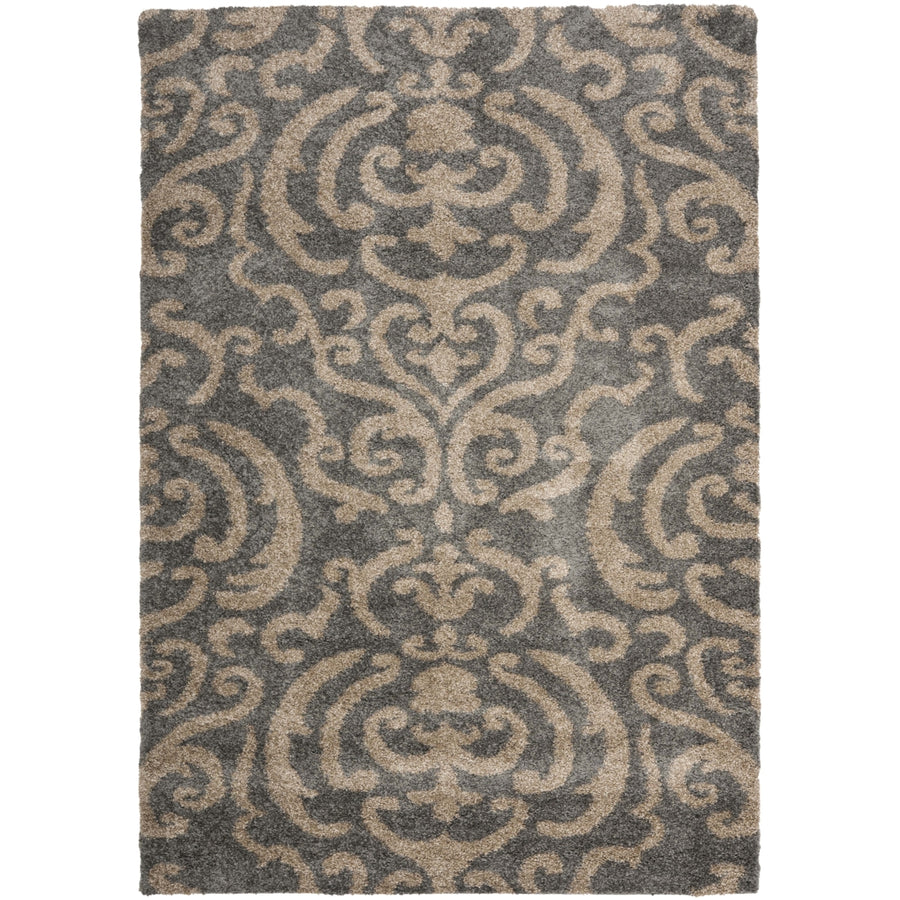 SAFAVIEH Florida Shag SG462-8013 Grey / Beige Rug Image 1