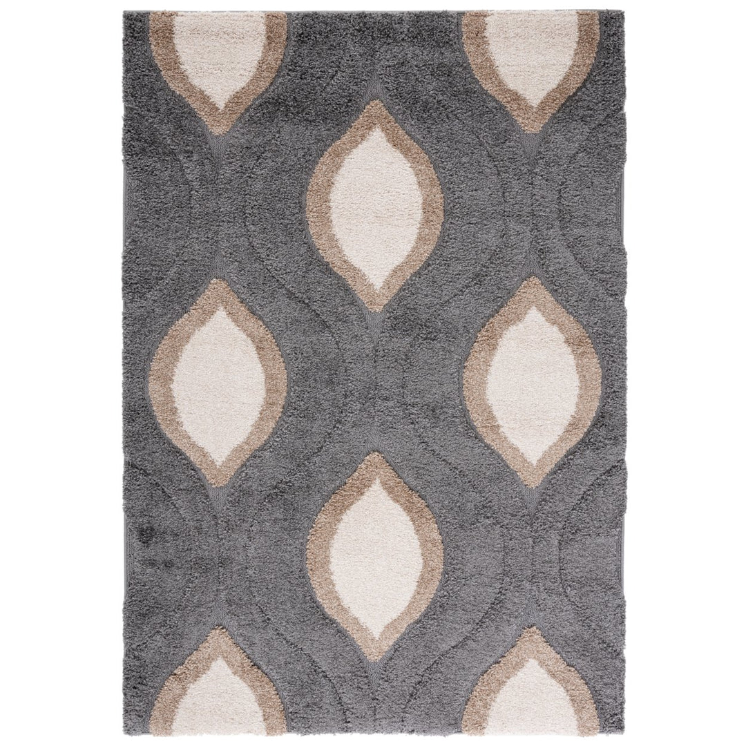 SAFAVIEH Florida Shag SG461-8012 Grey / Ivory Rug Image 10