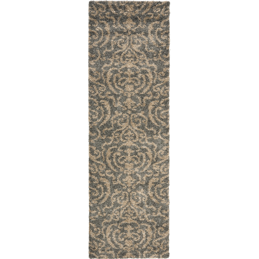 SAFAVIEH Florida Shag SG462-8013 Grey / Beige Rug Image 2