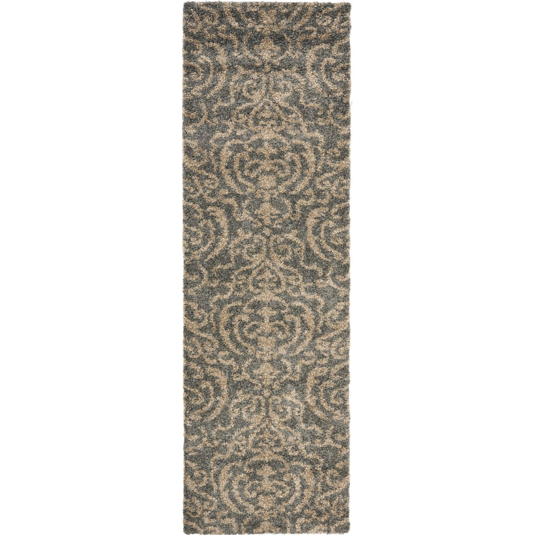 SAFAVIEH Florida Shag SG462-8013 Grey / Beige Rug Image 1