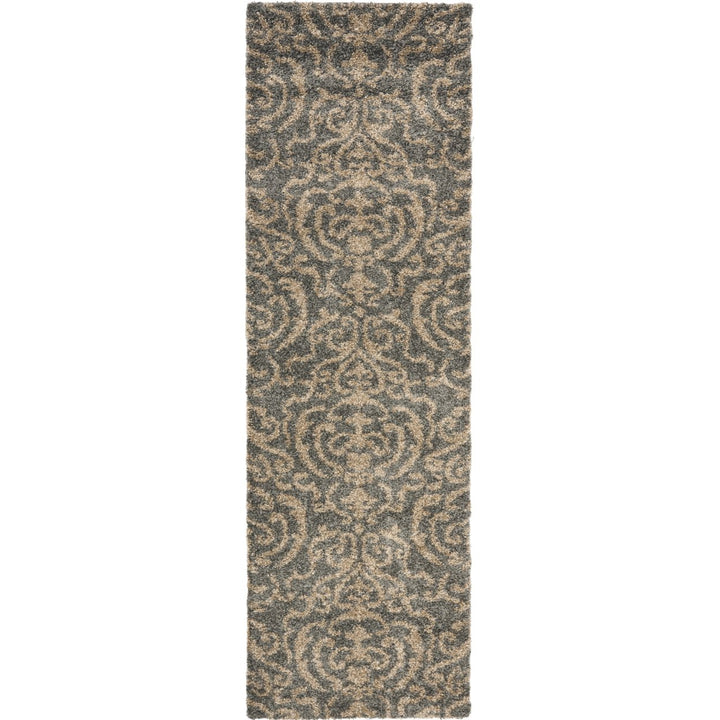 SAFAVIEH Florida Shag SG462-8013 Grey / Beige Rug Image 1