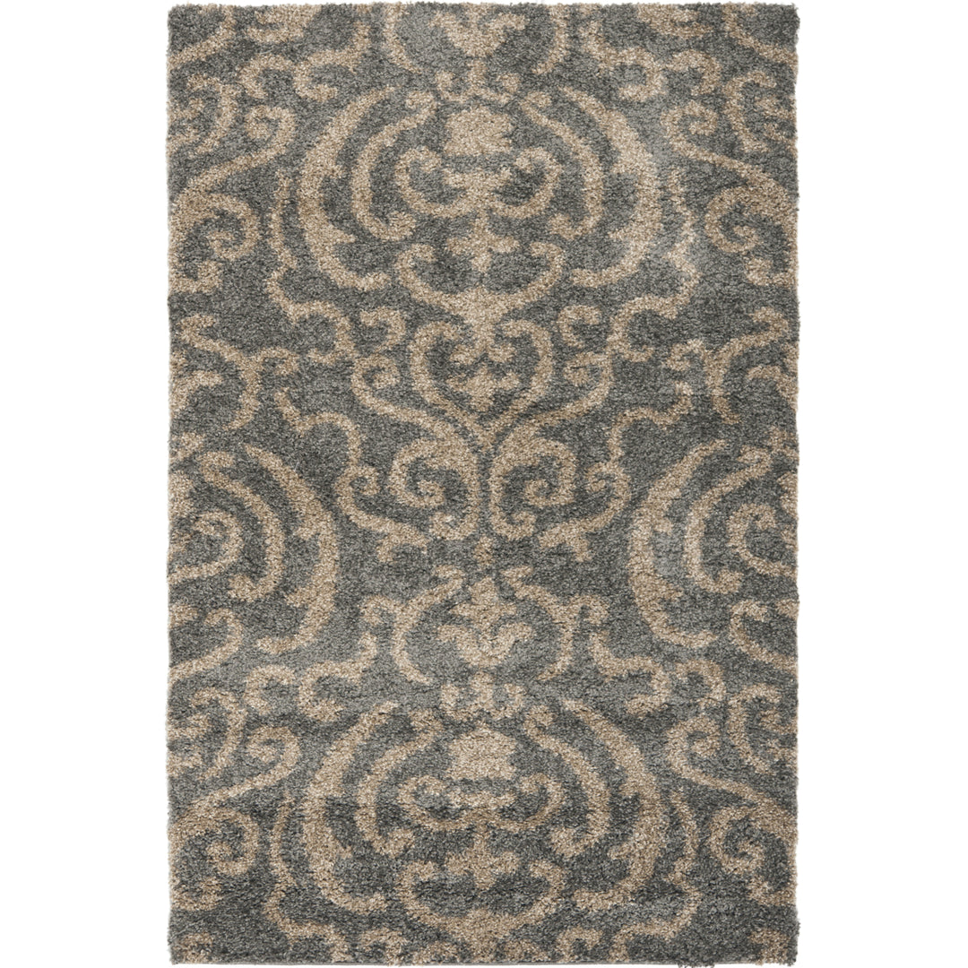 SAFAVIEH Florida Shag SG462-8013 Grey / Beige Rug Image 3