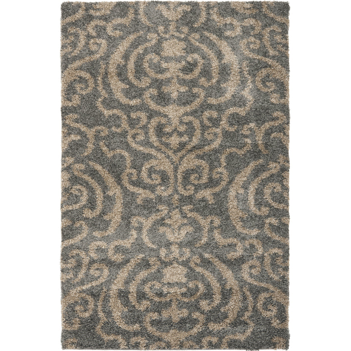 SAFAVIEH Florida Shag SG462-8013 Grey / Beige Rug Image 3