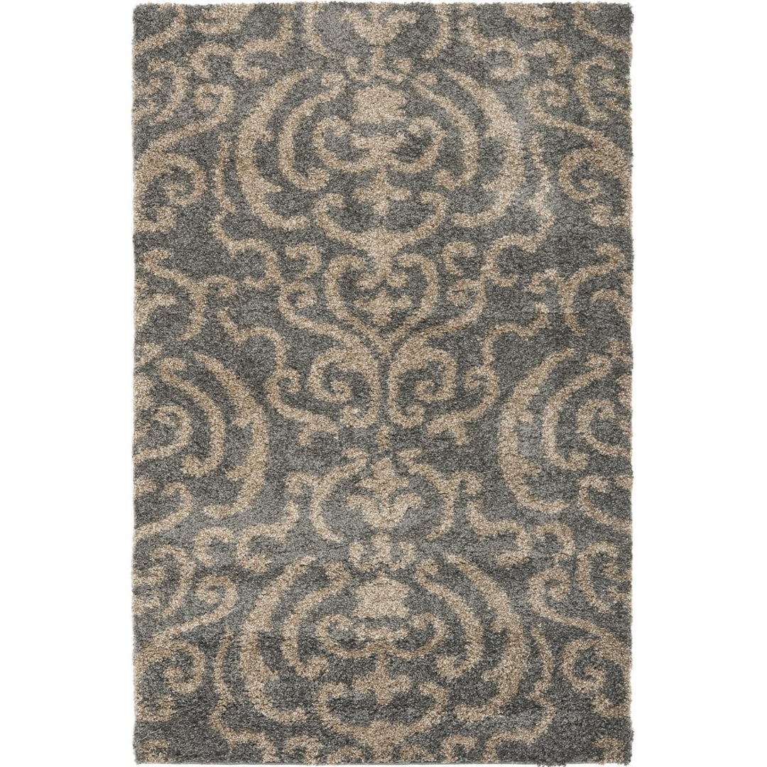 SAFAVIEH Florida Shag SG462-8013 Grey / Beige Rug Image 1