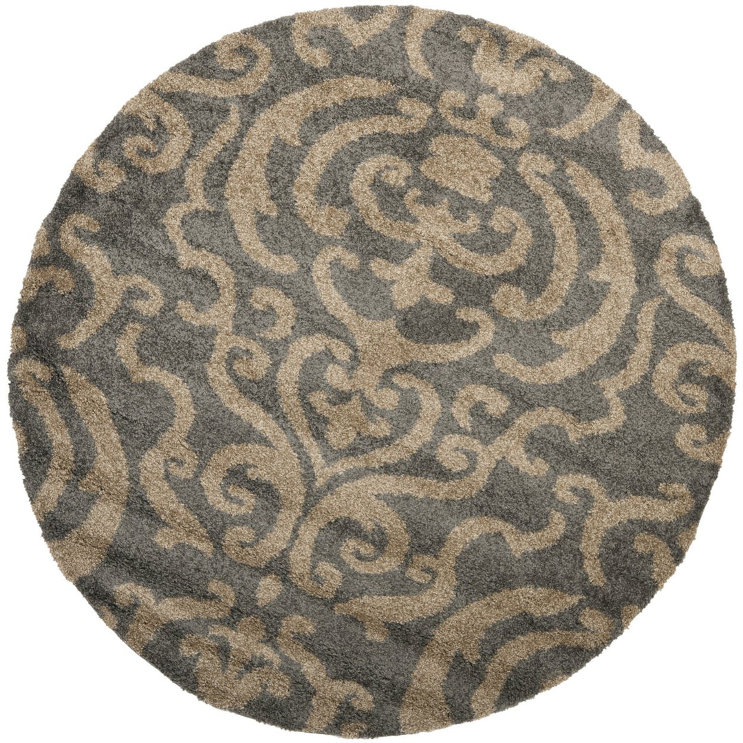 SAFAVIEH Florida Shag SG462-8013 Grey / Beige Rug Image 1