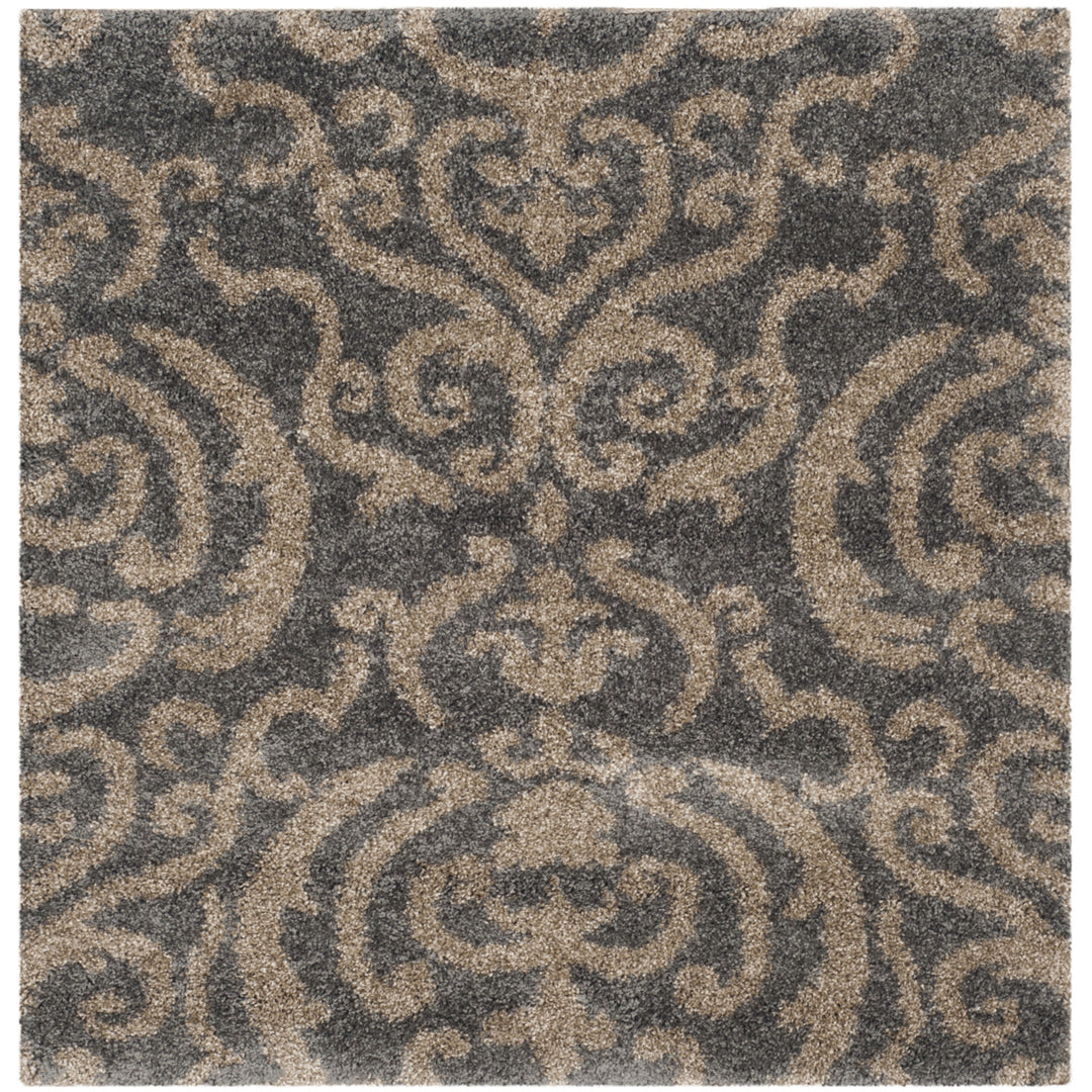 SAFAVIEH Florida Shag SG462-8013 Grey / Beige Rug Image 5