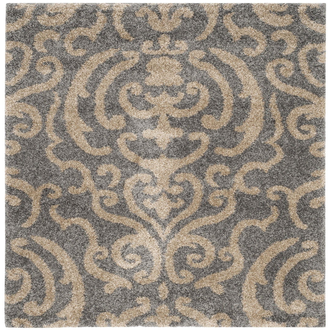 SAFAVIEH Florida Shag SG462-8013 Grey / Beige Rug Image 6