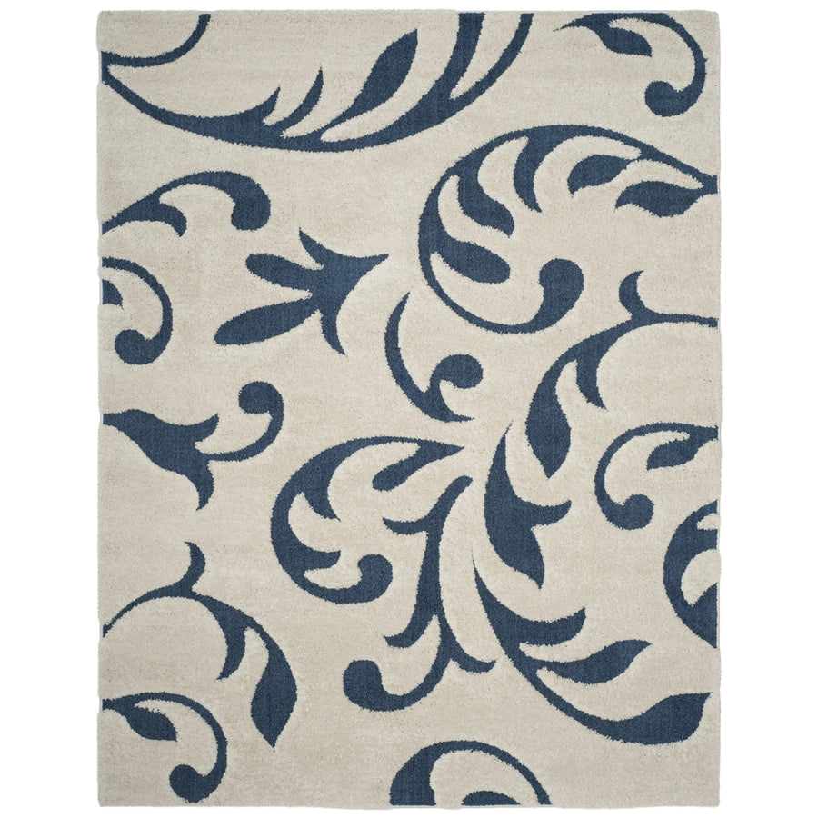 SAFAVIEH Florida Shag SG468-1165 Cream / Blue Rug Image 1