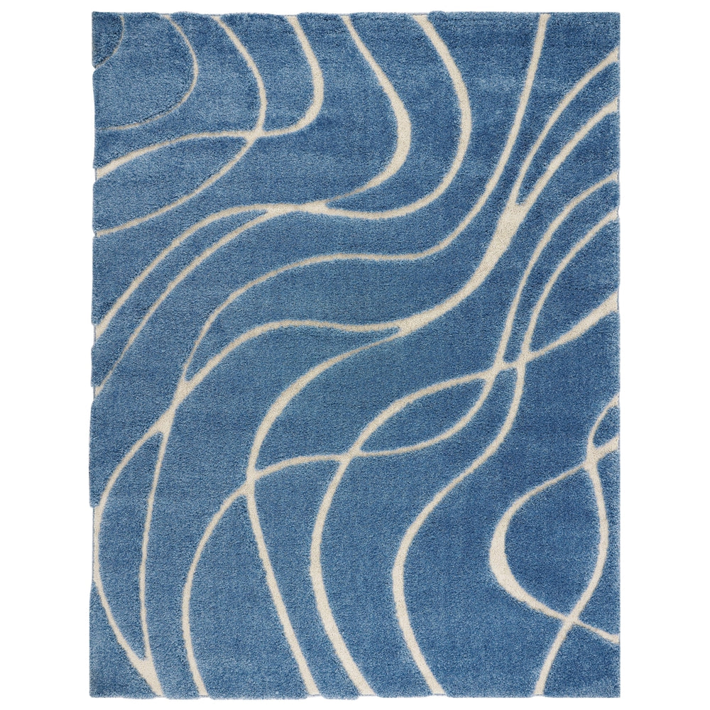 SAFAVIEH Florida Shag SG471-6011 Light Blue / Cream Rug Image 2