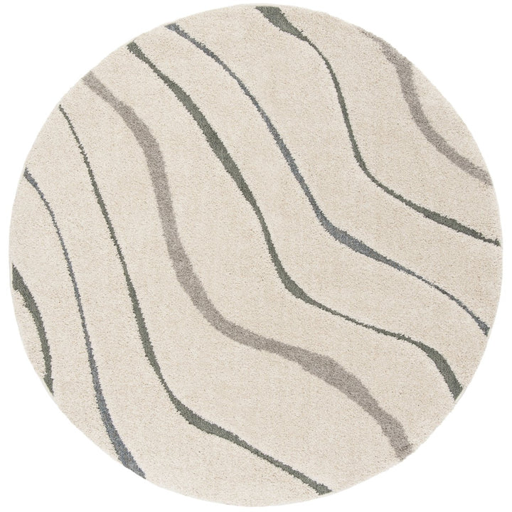 SAFAVIEH Florida Shag SG472-1160 Cream / Light Blue Rug Image 4