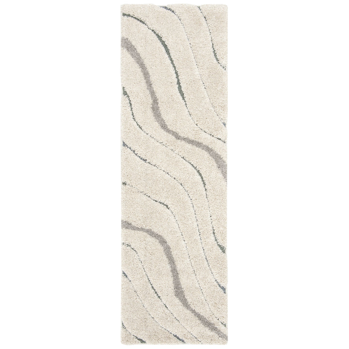 SAFAVIEH Florida Shag SG472-1160 Cream / Light Blue Rug Image 5