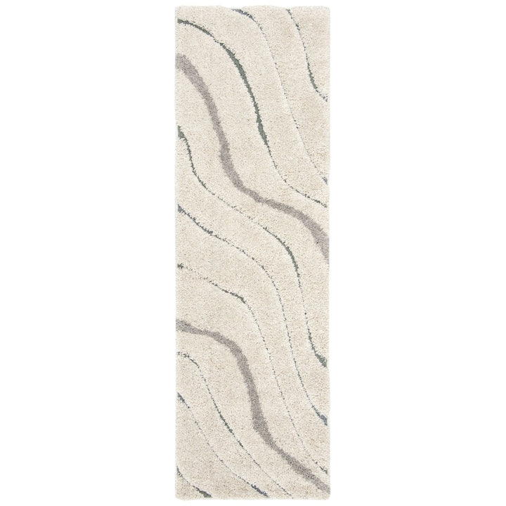 SAFAVIEH Florida Shag SG472-1160 Cream / Light Blue Rug Image 1