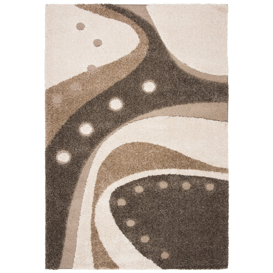 SAFAVIEH Florida Shag SG473-2811 Brown / Ivory Rug Image 1