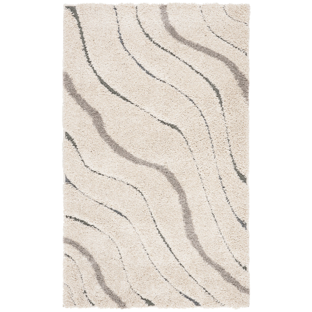 SAFAVIEH Florida Shag SG472-1160 Cream / Light Blue Rug Image 10