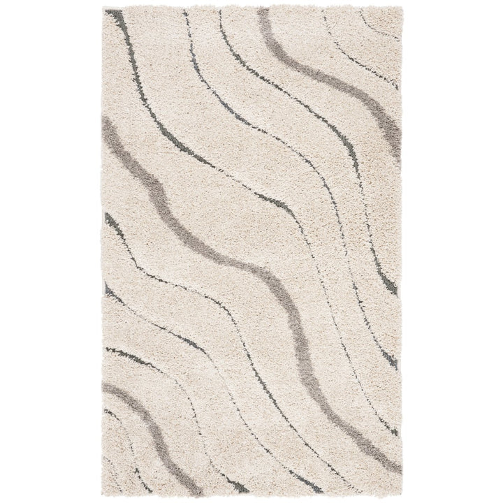 SAFAVIEH Florida Shag SG472-1160 Cream / Light Blue Rug Image 1