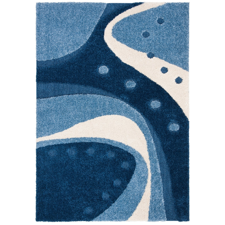 SAFAVIEH Florida Shag SG473-6511 Dark Blue / Ivory Rug Image 1