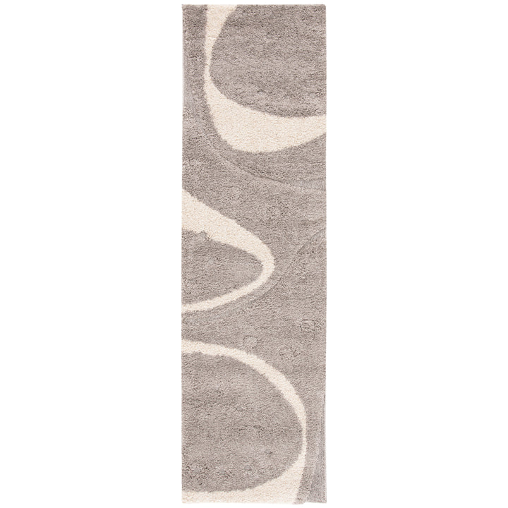 SAFAVIEH Florida Shag SG473-8011 Grey / Ivory Rug Image 5