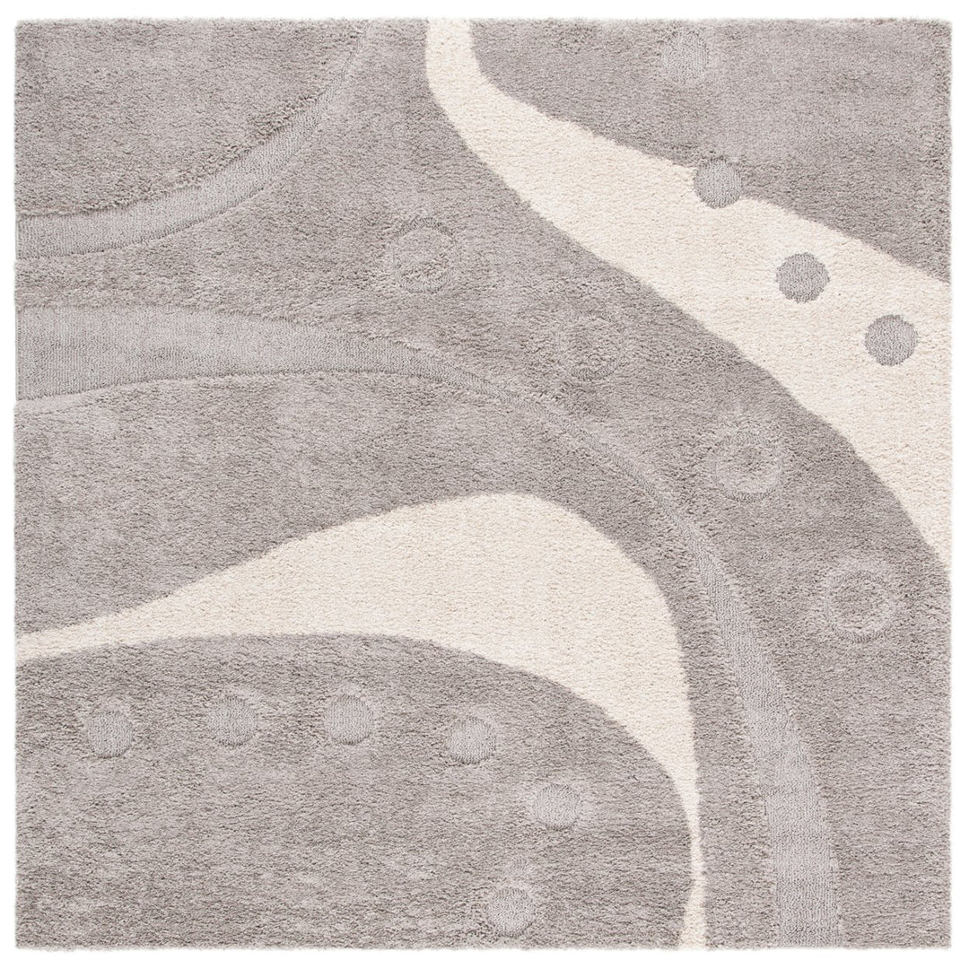 SAFAVIEH Florida Shag SG473-8011 Grey / Ivory Rug Image 6