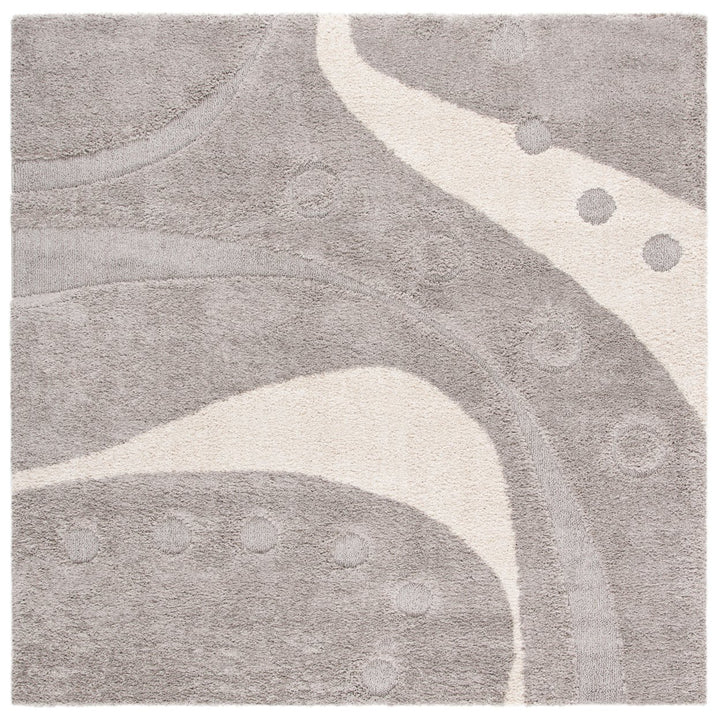 SAFAVIEH Florida Shag SG473-8011 Grey / Ivory Rug Image 6