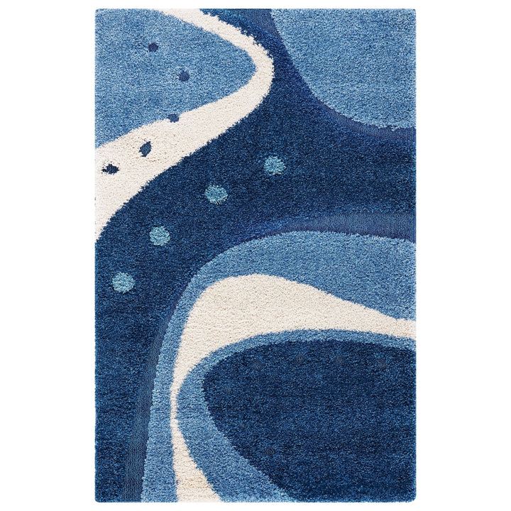 SAFAVIEH Florida Shag SG473-6511 Dark Blue / Ivory Rug Image 10