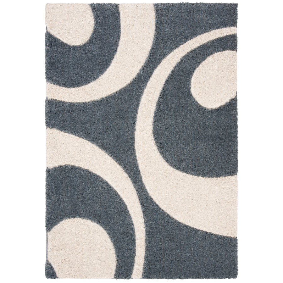 SAFAVIEH Florida Shag SG474-6511 Slate / Ivory Rug Image 1